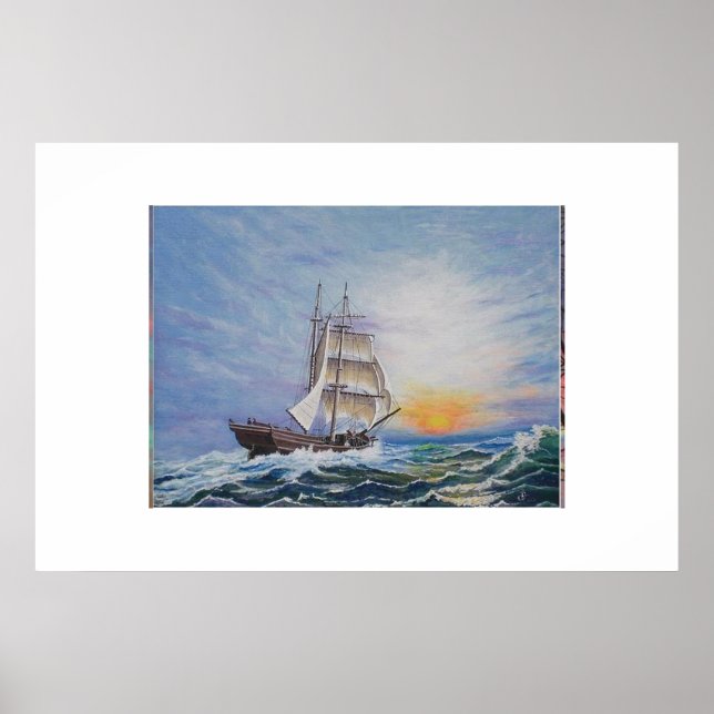 Affiche Brigantine On Lively Seas (Devant)