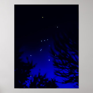Affiche Bright Constellation d'Orion avec Betelgeuse Star