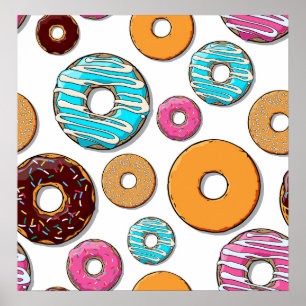 Affiche Bright Donut Whimsical Motif