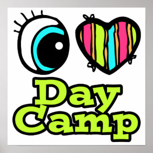 Affiche Bright Eye Heart I Love Day Camp