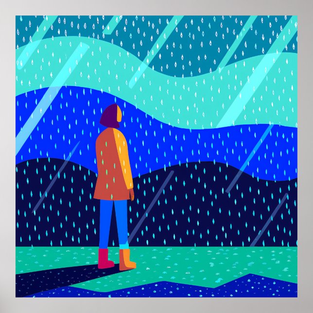 Affiche Bright Raindrop Reverie (Devant)