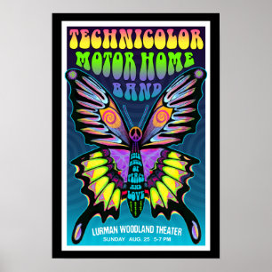 Affiche Bright TMH Psychedelic Butterfly Lurman Concert
