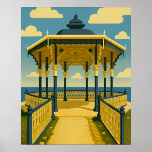Affiche Brighton Bandstand - Art de l'architecture côtière