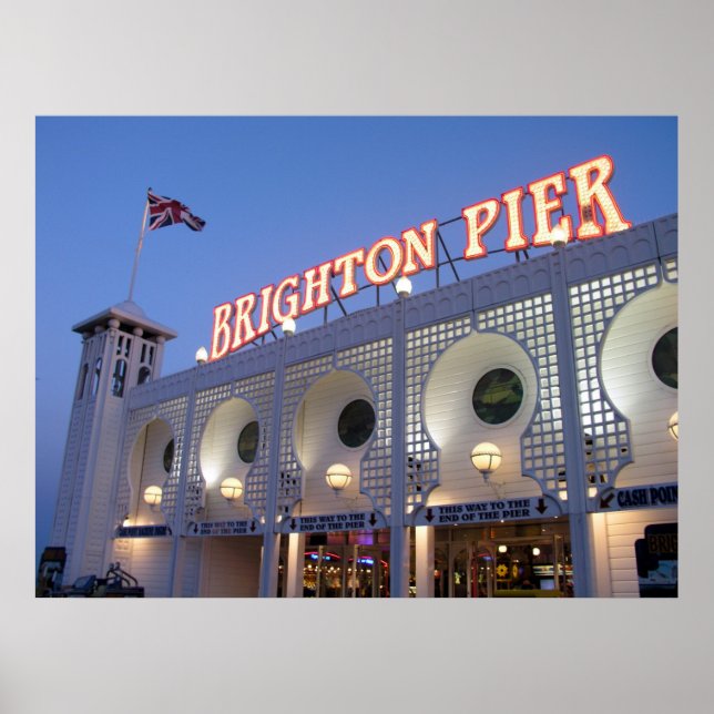 Affiche Brighton Pier, Sussex, UK (Devant)