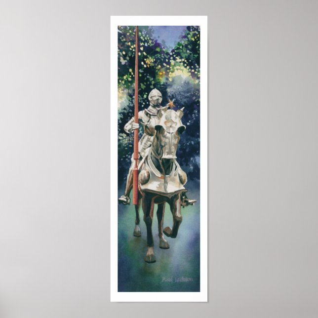 Affiche "Brillant Armor" Aquarelle Chevalier (Devant)