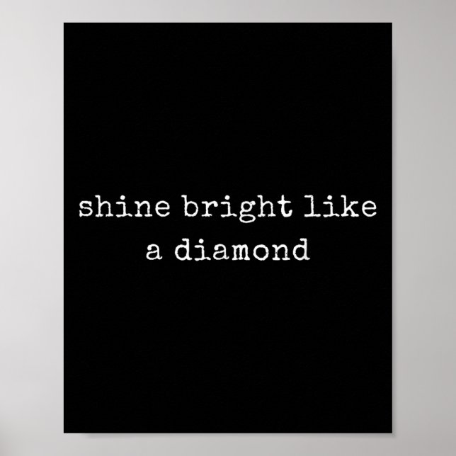 Affiche Brillant Motivationnel Comme Un Diamant (Devant)