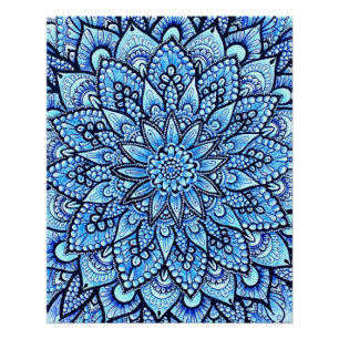 Affiche brillante avec motif de mandala au crayon 