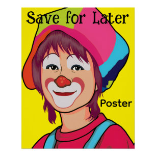 Affiche brillante de clown