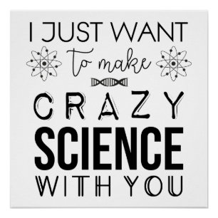 Affiche brillante de la Science folle noire