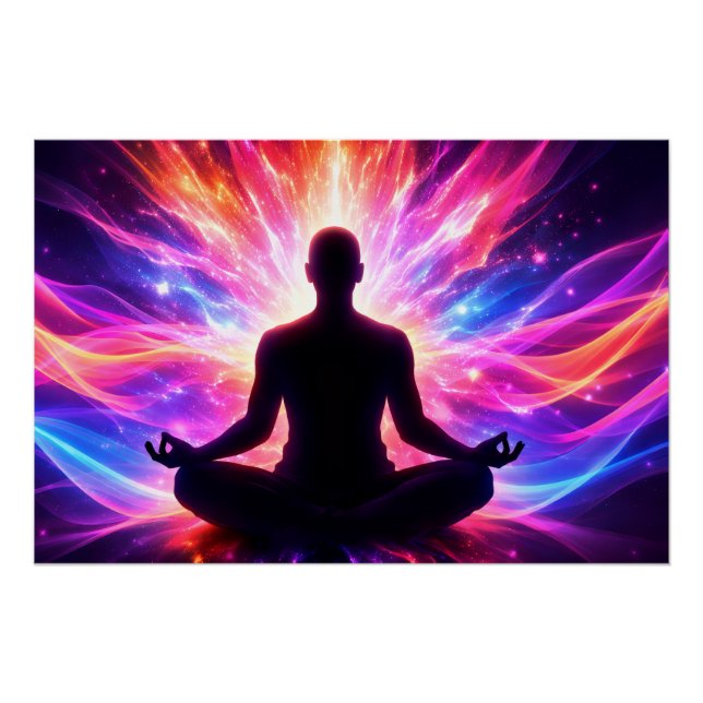 Affiche Brillante de Méditation sur les Chakras Ar (Devant)