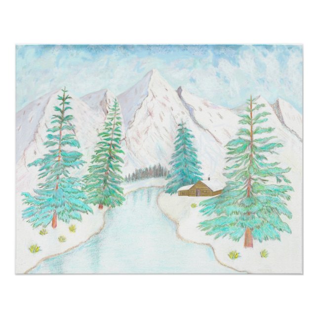 Affiche brillante Hiver et persistants (Devant)