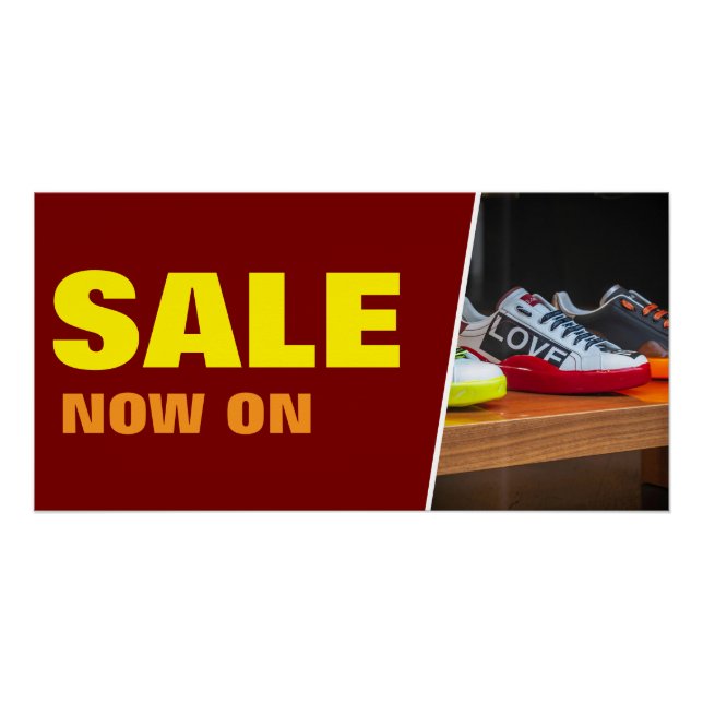 Affiche brillante personnalisée pour soldes en mag (Devant)