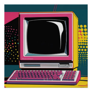 Affiche Brillante Technologie de Communication A