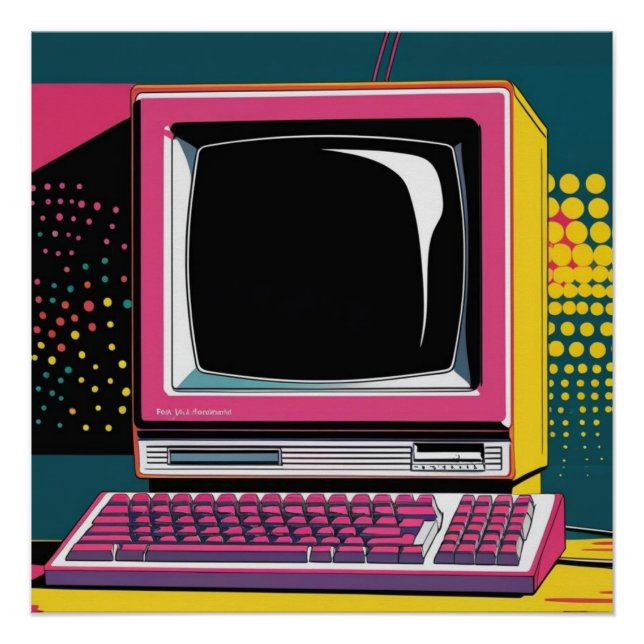 Affiche Brillante Technologie de Communication | A (Devant)