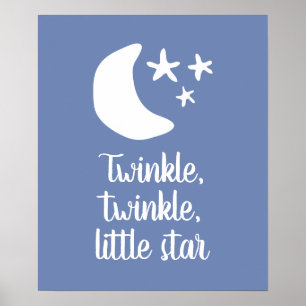 Affiche Brille brille petite étoile chambre de bébé mignon
