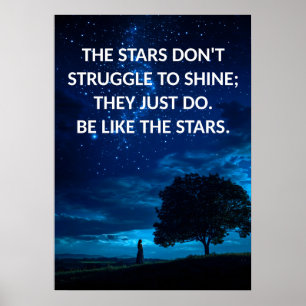 Affiche Brille comme l'affiche de motivation étoiles