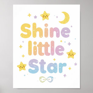 Affiche "Brille Petite Étoile" Fantaisiste pour Chambre d'