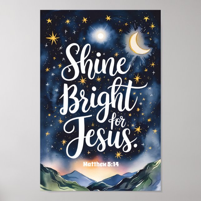 Affiche Briller pour Jésus Christian Wall Art (Devant)