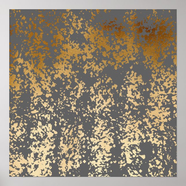 Affiche brique élégante fausse or et bracelet gris (Devant)