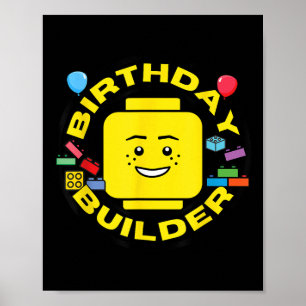 Affiche Briques de construction Figurine de blocs de const