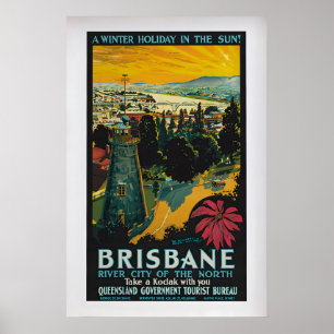 Affiche Brisbane, River City of the North par Percy Trompf