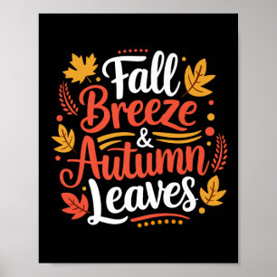Affiche Brise d'automne Feuilles d'automne Feuille d'érabl