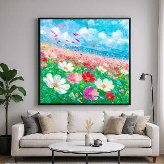 Affiche Brise Florale - Style de peinture artistique
