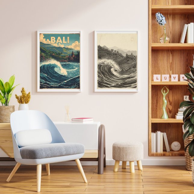 Affiche Brises de Bali – Voyage Tropical Indonésien Vintag (Créateur téléchargé)