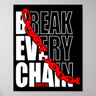Affiche Brisez chaque chaîne _ Jean 8_36 _ Bible Motivatio