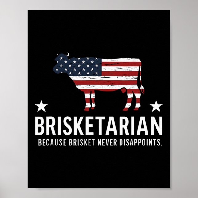 Affiche Brisket Bbq Pour Hommes Drôle Brisket Brisketarian (Devant)