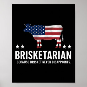 Affiche Brisketarian Brisket Bbq Pour Hommes Drôle Homme B