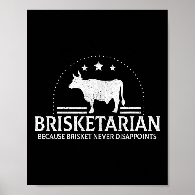 Affiche Brisketarian Parce Que Brisket Ne Déçoit Jamais Bb (Devant)