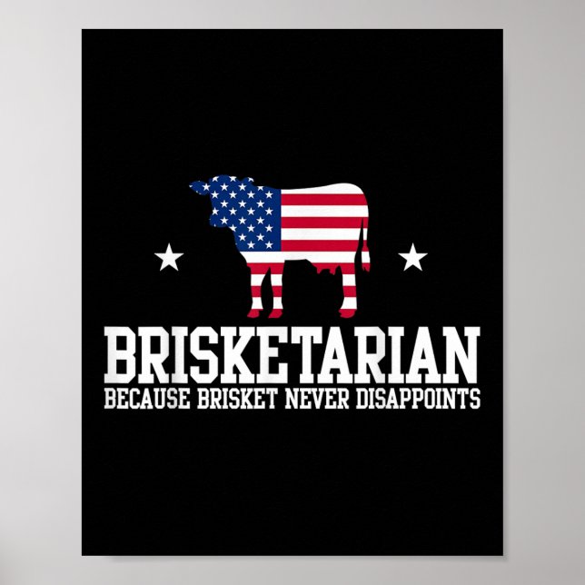 Affiche Brisketarian parce que Brisket ne déçoit jamais Br (Devant)