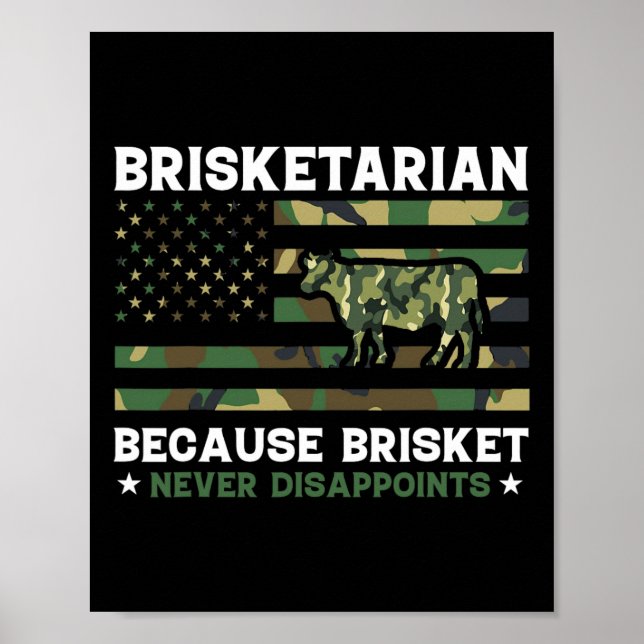 Affiche Brisketarian parce que Brisket ne déçoit jamais Sh (Devant)