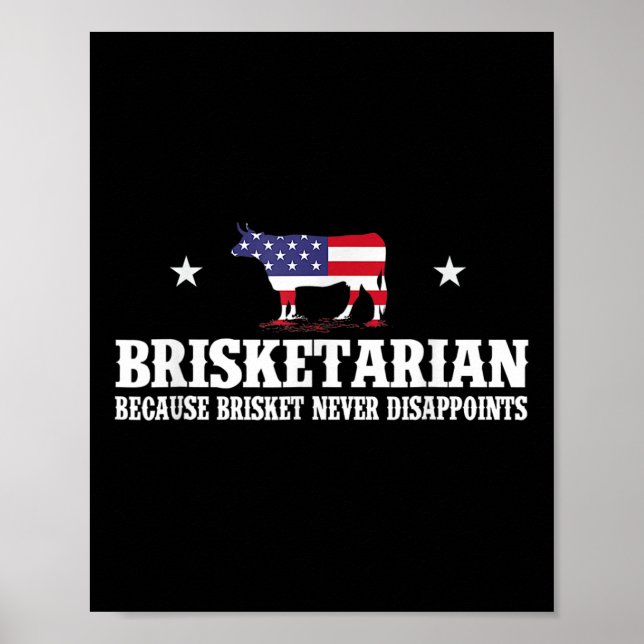 Affiche Brisketarien Parce Que Brisket Ne Déçoit Jamais -  (Devant)