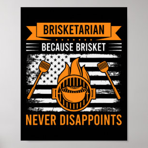 Affiche Brisketarien Parce Que Brisket Ne Déçoit Jamais -