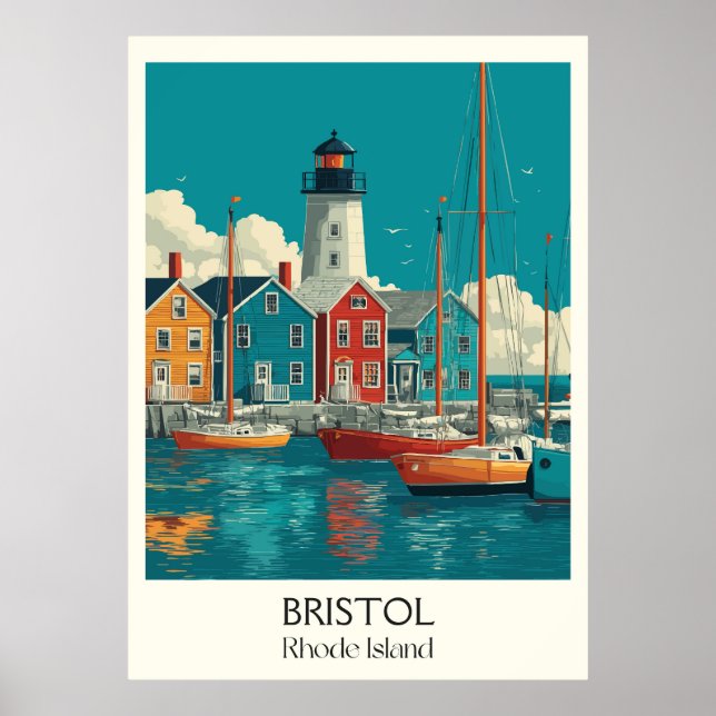 Affiche Bristol Rhode Island Harbor Town (Devant)