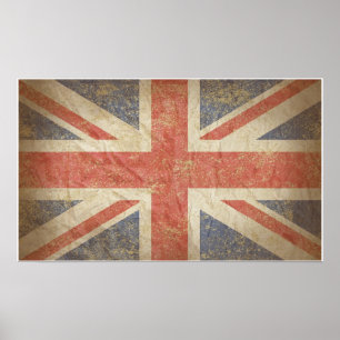 Affiche British Flag Distressed