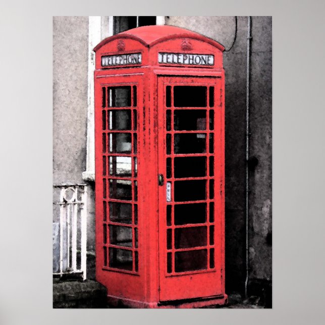 Affiche British Phone Booth Fresco (Devant)