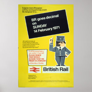 Affiche British Rail goes decimal