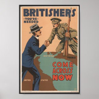 Affiche Britishers Vous avez besoin d'une propagande de la