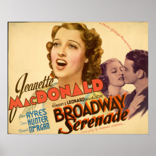 Affiche Broadway Serenade ~ Jeanette Mac Donald