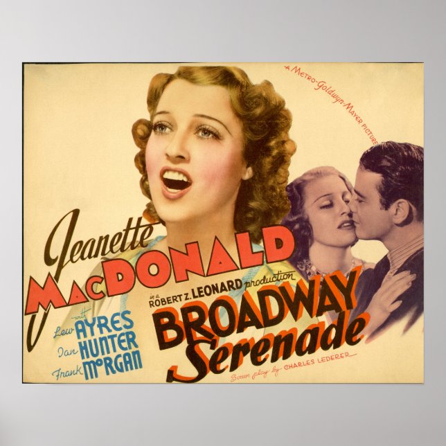 Affiche Broadway Serenade ~ Jeanette Mac Donald (Devant)