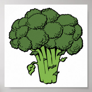 Affiche Broccoli vert