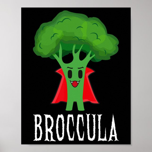 Affiche Broccula Funny Broccoli Halloween Costume azy (Devant)