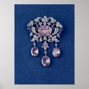 Affiche Broche en forme de fleur, vers 1780