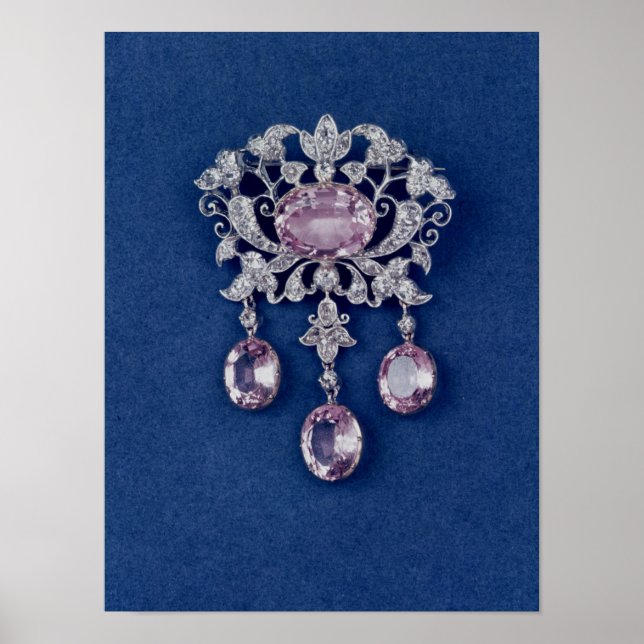 Affiche Broche en forme de fleur, vers 1780 (Devant)