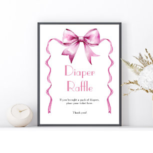 Affiche Brochure à ruban rose