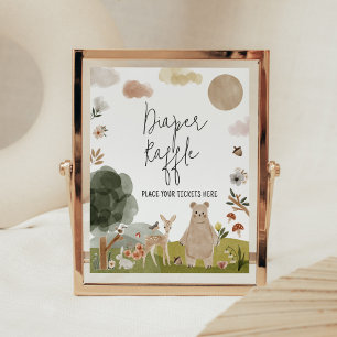 Affiche Brochure de Baby shower de bois Boho
