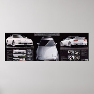 AFFICHE BROCHURE DE CATALOGUE JAPON NISSAN 180SX TYPEX GRA